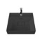 Black Bathroom Sink, Wall Mounted, Ceramic